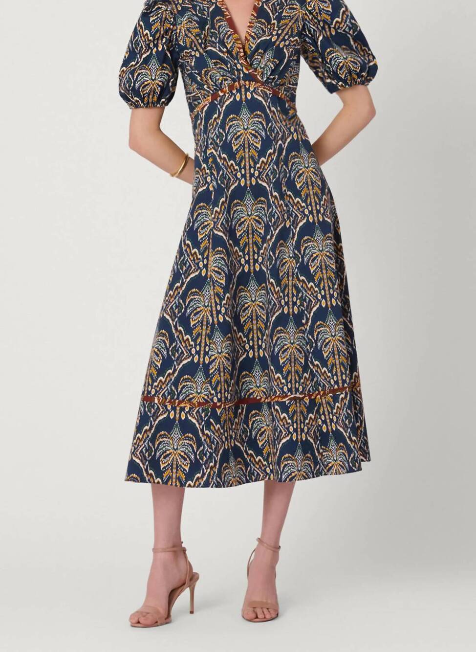 NEW SHOSHANNA gemma dress in navy multi